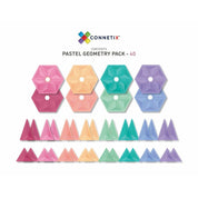 Connetix Magnetic Tiles, Pastel Geometry Pack 40 darabos