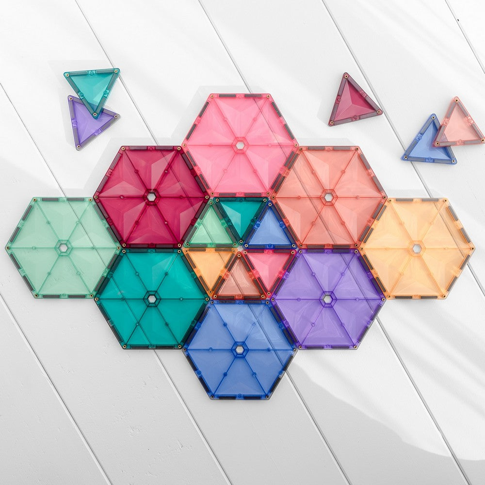 Connetix Magnetic Tiles, Pastel Geometry Pack 40 darabos