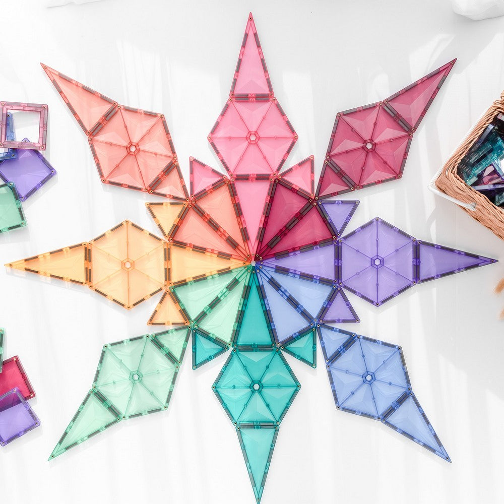 Connetix Magnetic Tiles, Pastel Geometry Pack 40 darabos