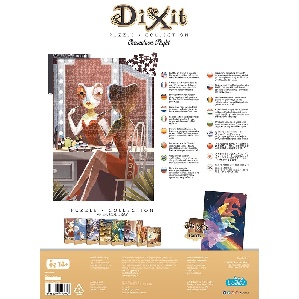 Dixit puzzle 1000 darabos, Két szín között (Chameleon Night 14)