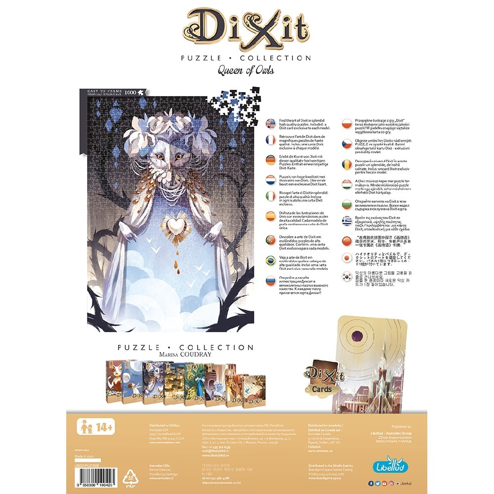 Dixit puzzle 1000 darabos, Bagolykirálynő (Queen of Owls 12)