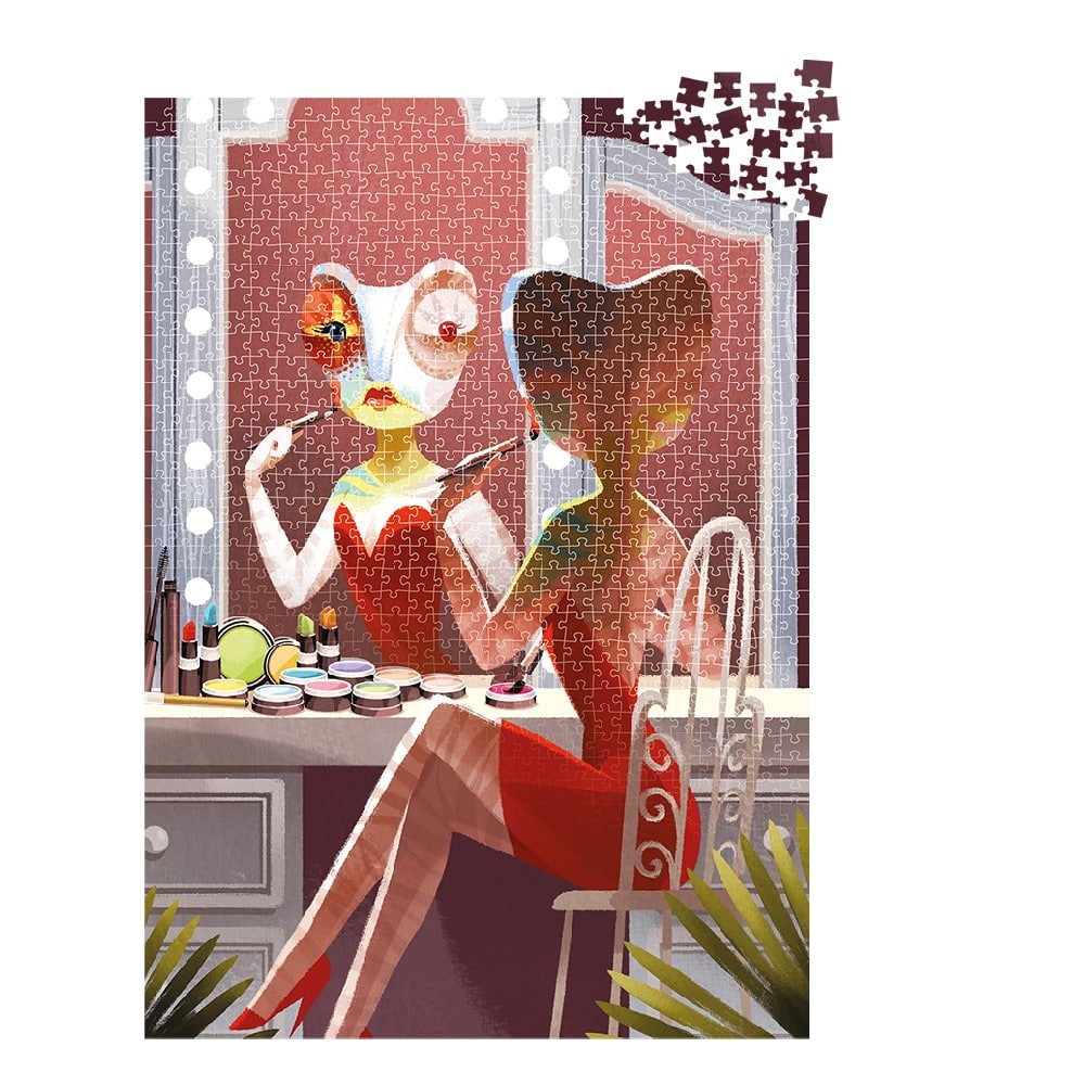 Dixit puzzle 1000 darabos, Két szín között (Chameleon Night 14)