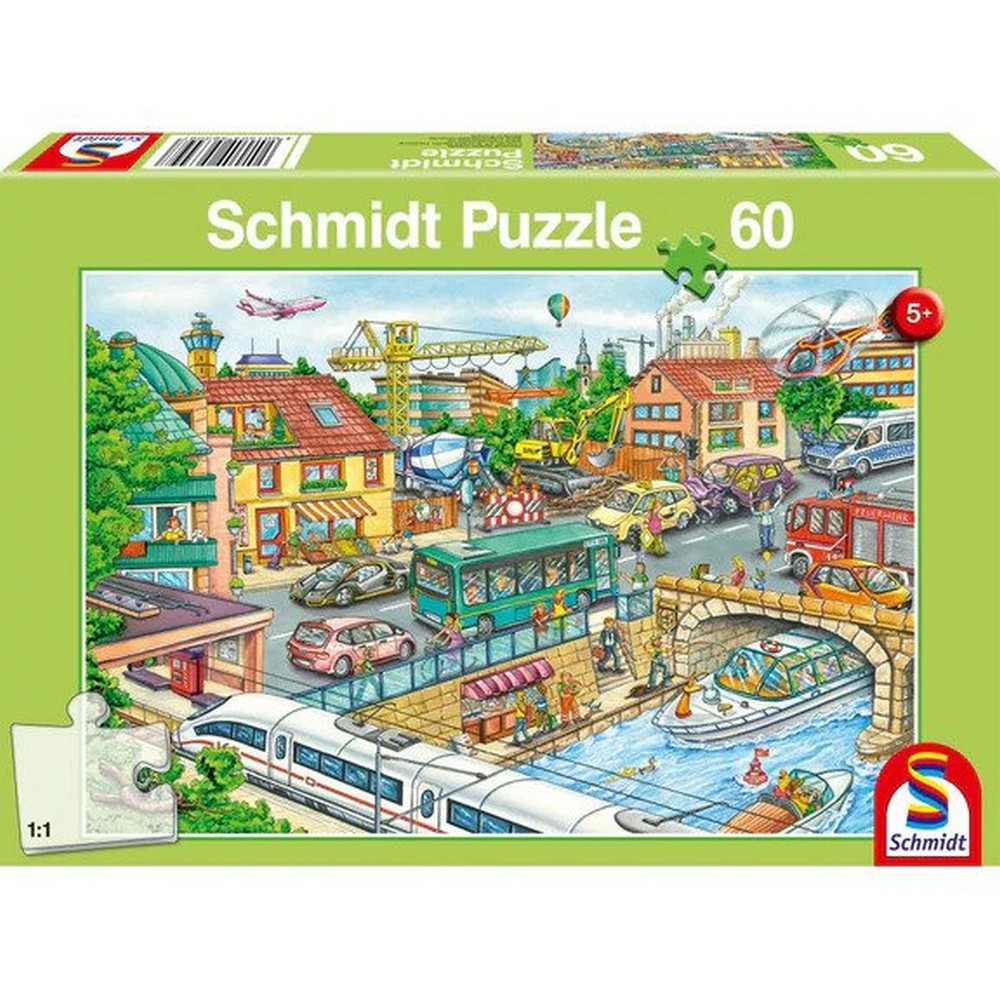 Puzzle Schmidt: Járművek és közlekedés, 60 darabos