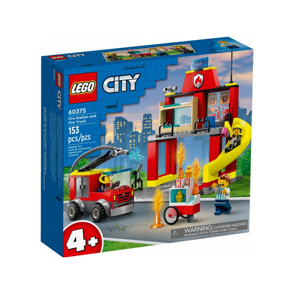LEGO City Tűzoltóállomás és tűzoltóautó 60375 153 darabos