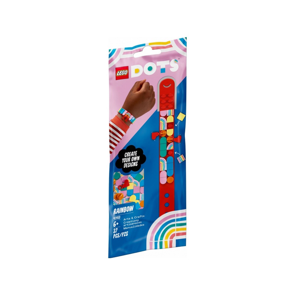 LEGO DOTS Szivárvány karkötő kiegészítőkkel 41953 37 darabos