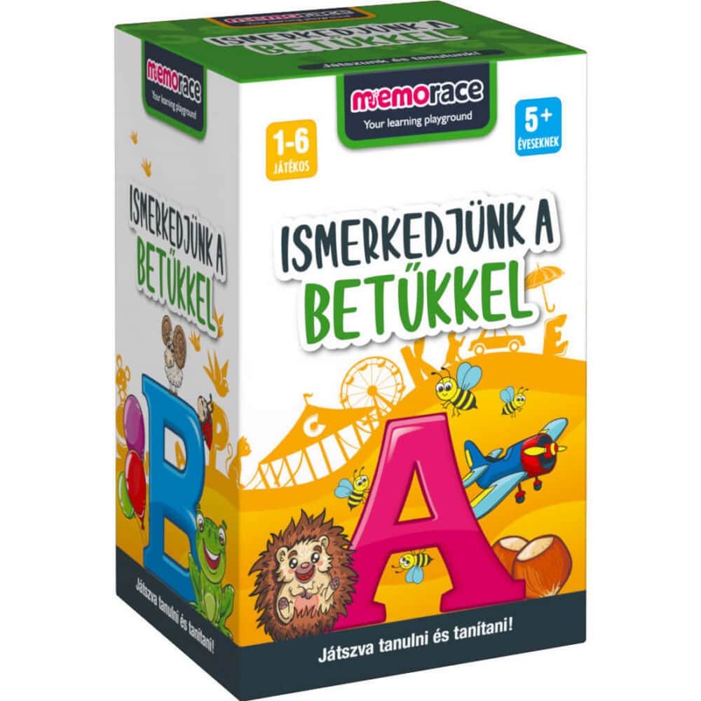 Memorace: Ismerkedjünk a betűkkel! magyar nyelvű társasjáték