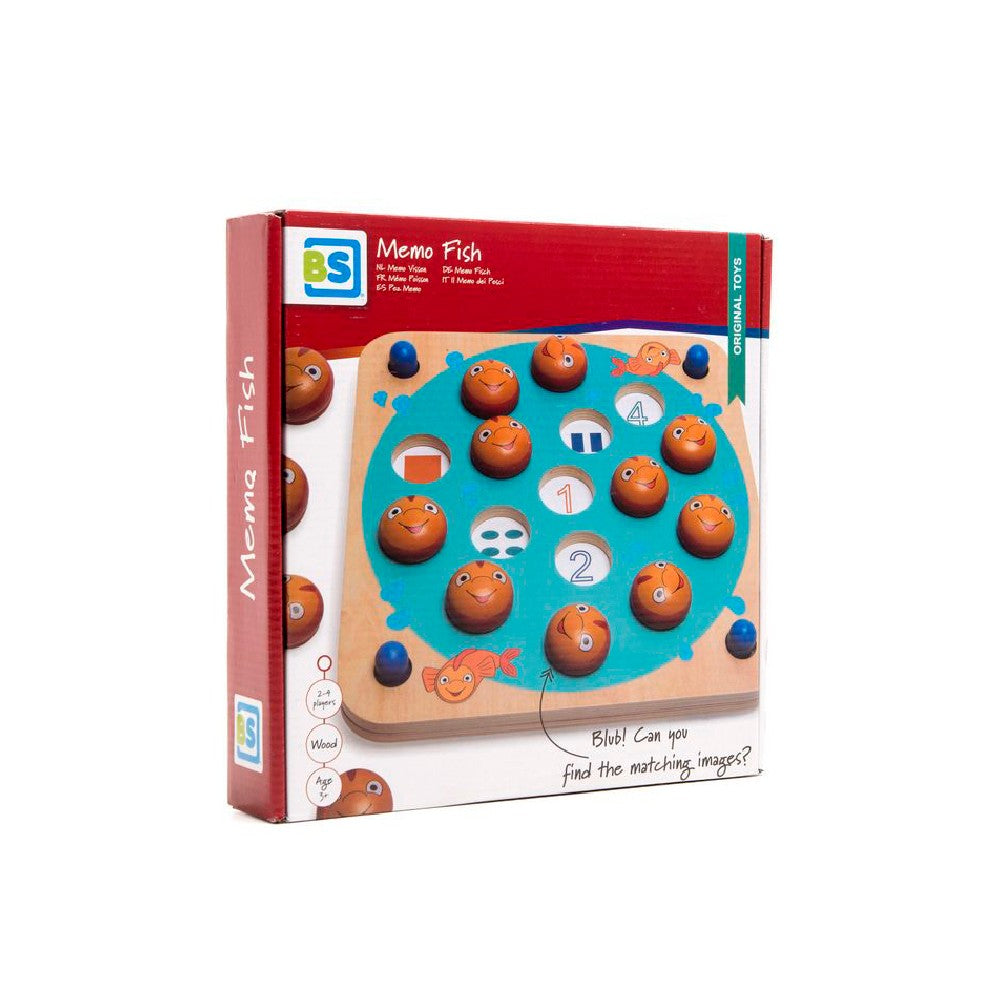 Memo Fish, memória játék, BS toys GA371 angol nyelvű társasjáték