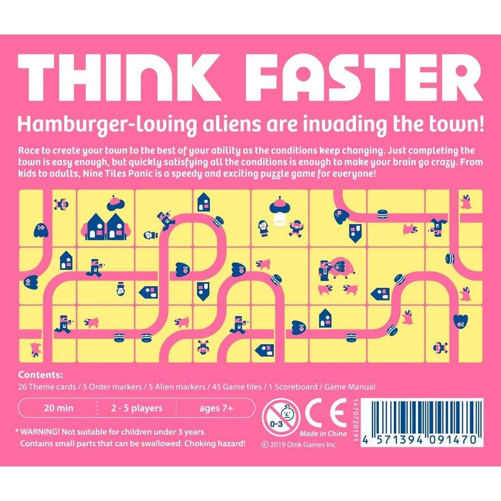 Nine Tiles Panic angol nyelvű társasjáték
