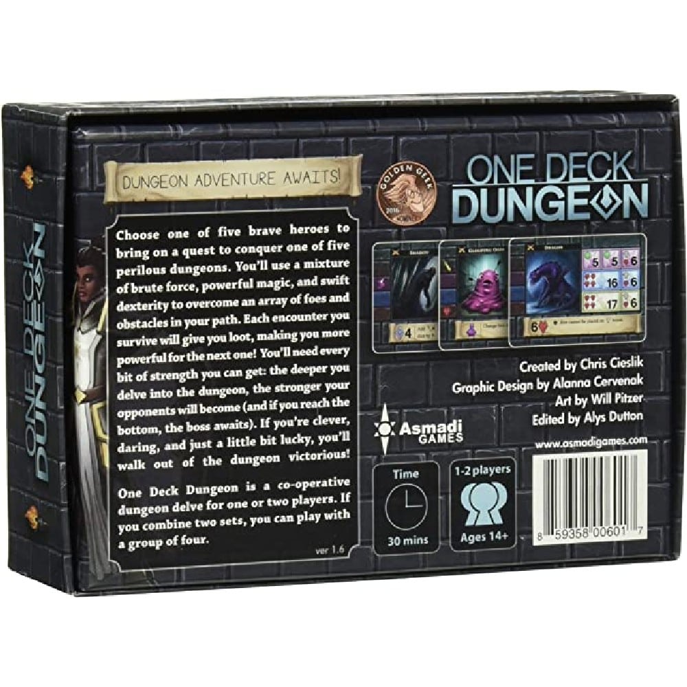One Deck Dungeon angol nyelvű társasjáték
