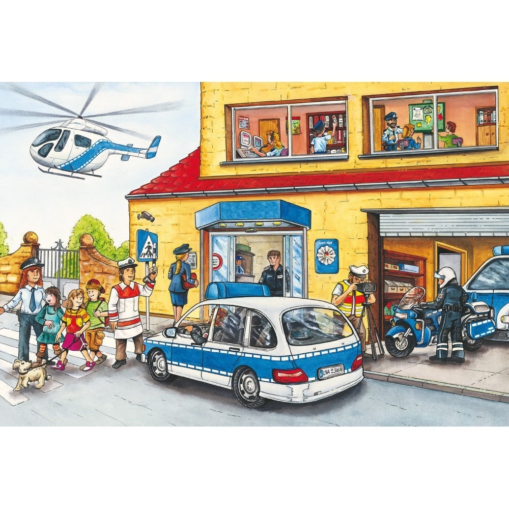 Schmidt puzzle: Tűzoltó és rendőr, 3 x 24 darabos készlet + Ajándék: plakát