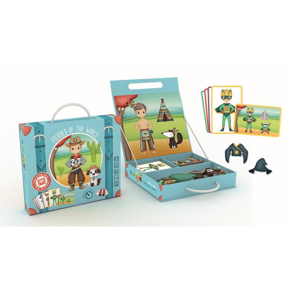 Oktató mágneses puzzle - Bőrönd a világ hőseivel-Eureka KIDS-6-Játszma.ro - A maradandó élmények boltja