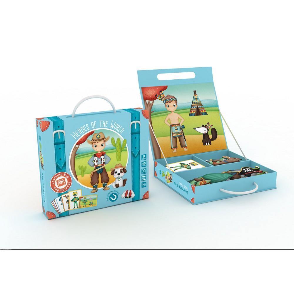 Oktató mágneses puzzle - Bőrönd a világ hőseivel-Eureka KIDS-2-Játszma.ro - A maradandó élmények boltja