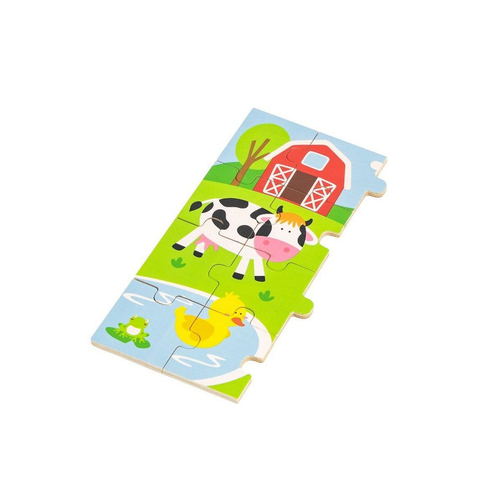Farm állatai 24 darabos Fa puzzle, Viga