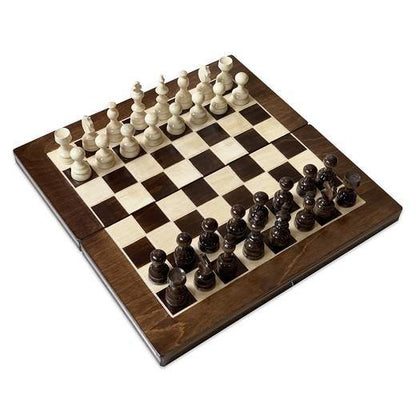 Sakk és táblé (fa - fehér és barna - 45*45 cm) - Játszma.ro - A maradandó élmények boltja