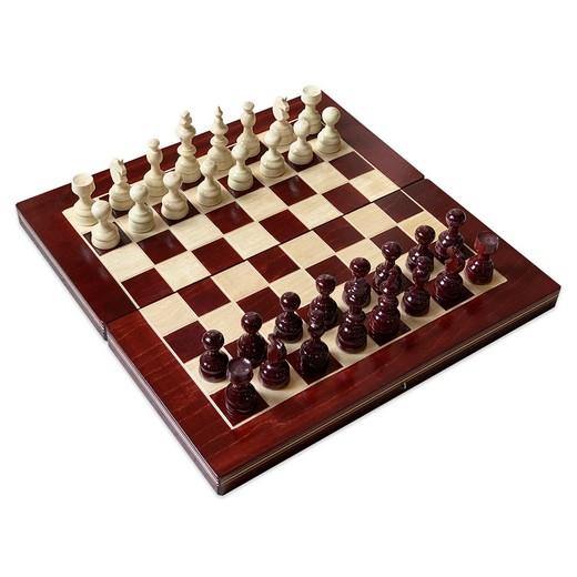 Sakk és táblé (fa - fehér és piros - 45*45 cm) - Játszma.ro - A maradandó élmények boltja