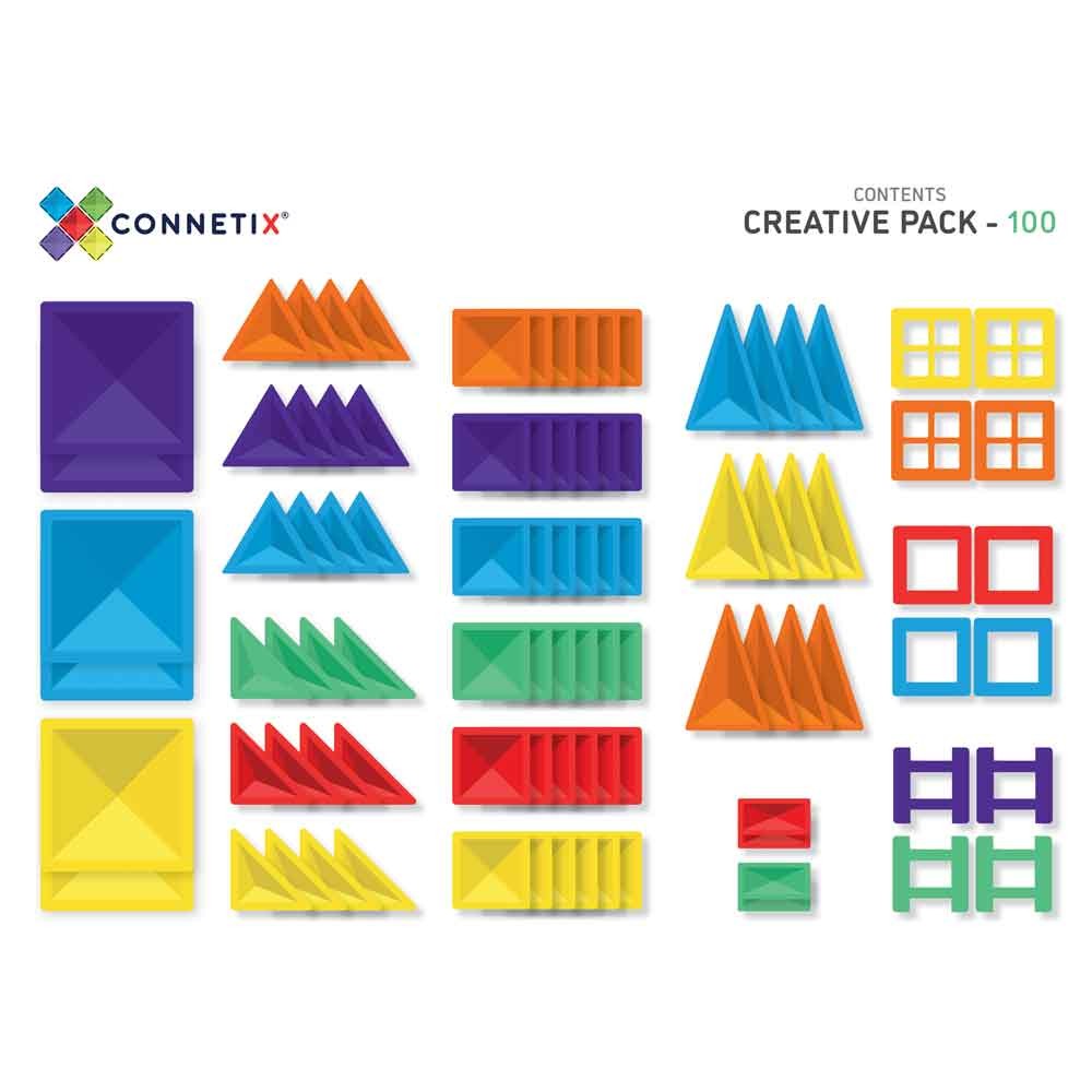 Connetix Magnetic Tiles, Creative Pack 100 darab