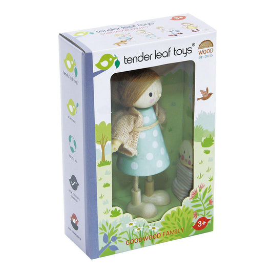 Goodwood hölgy és a kisbaba, prémium minőségű fából - állítható testrészekkel - Tender Leaf Toys-Tender Leaf Toys-1-Játszma.ro - A maradandó élmények boltja
