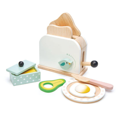 Kenyérpirító, prémium minőségű fából - Breakfast toaster - 10 darab, pirítós, tojás és kellékek - Tender Leaf Toys-Tender Leaf Toys-2-Játszma.ro - A maradandó élmények boltja