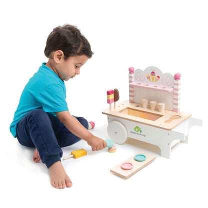 Fagyiskocsi, prémium minőségű fából - Ice Cream Cart- 15 darab - Tender Leaf Toys-Tender Leaf Toys-3-Játszma.ro - A maradandó élmények boltja
