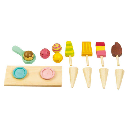 Fagyiskocsi, prémium minőségű fából - Ice Cream Cart- 15 darab - Tender Leaf Toys-Tender Leaf Toys-4-Játszma.ro - A maradandó élmények boltja