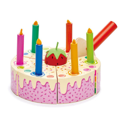 Szivárvány szülinapi torta, prémium minőségű fából- Rainbow Birthday Cake - 14 darab - Tender Leaf Toys-Tender Leaf Toys-2-Játszma.ro - A maradandó élmények boltja