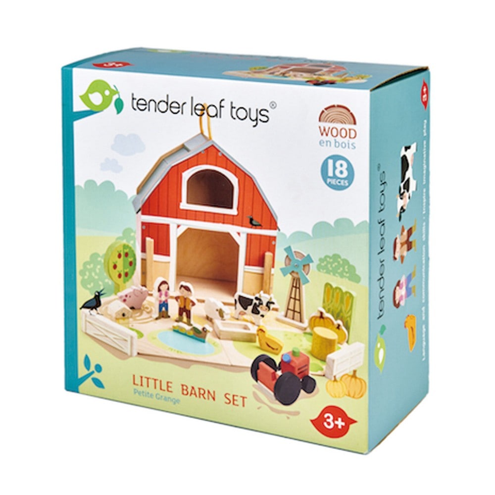 Kis hambár, prémium minőségű fából - Little Barn - 18 darab - Tender Leaf Toys