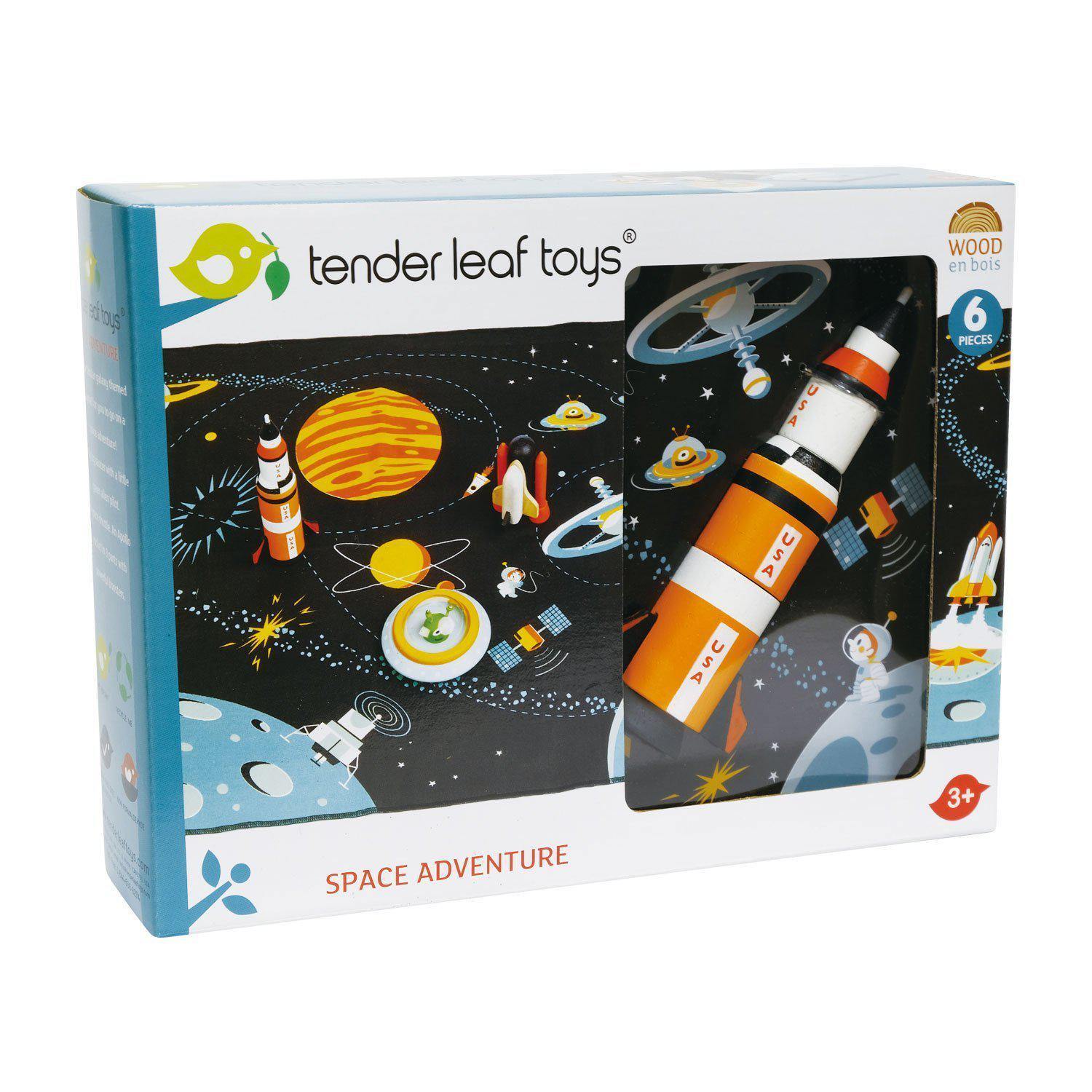 Kalandozás az űrben, prémium minőségű fából - Space Adventure - 6 darab - Tender Leaf Toys-Tender Leaf Toys-1-Játszma.ro - A maradandó élmények boltja