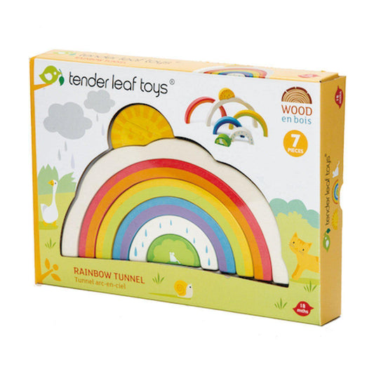 Szivárvány alagút, prémium minőségű fából - Rainbow Tunnel - 7 darab - Tender Leaf Toys-Tender Leaf Toys-1-Játszma.ro - A maradandó élmények boltja