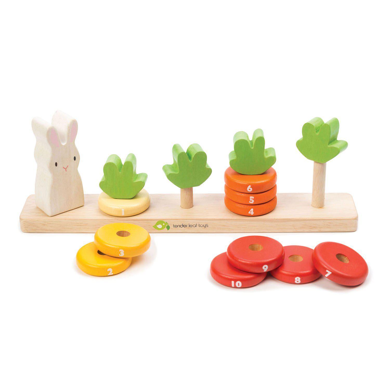 Murokszámoló, prémium minőségű fából - Counting Carrots - 16 darab - Tender Leaf Toys-Tender Leaf Toys-3-Játszma.ro - A maradandó élmények boltja