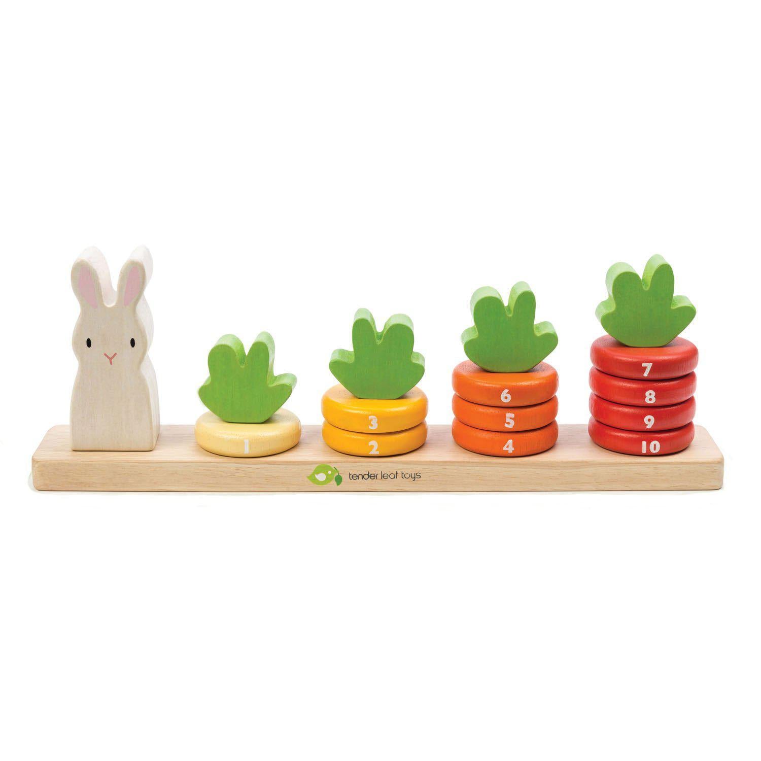 Murokszámoló, prémium minőségű fából - Counting Carrots - 16 darab - Tender Leaf Toys-Tender Leaf Toys-2-Játszma.ro - A maradandó élmények boltja