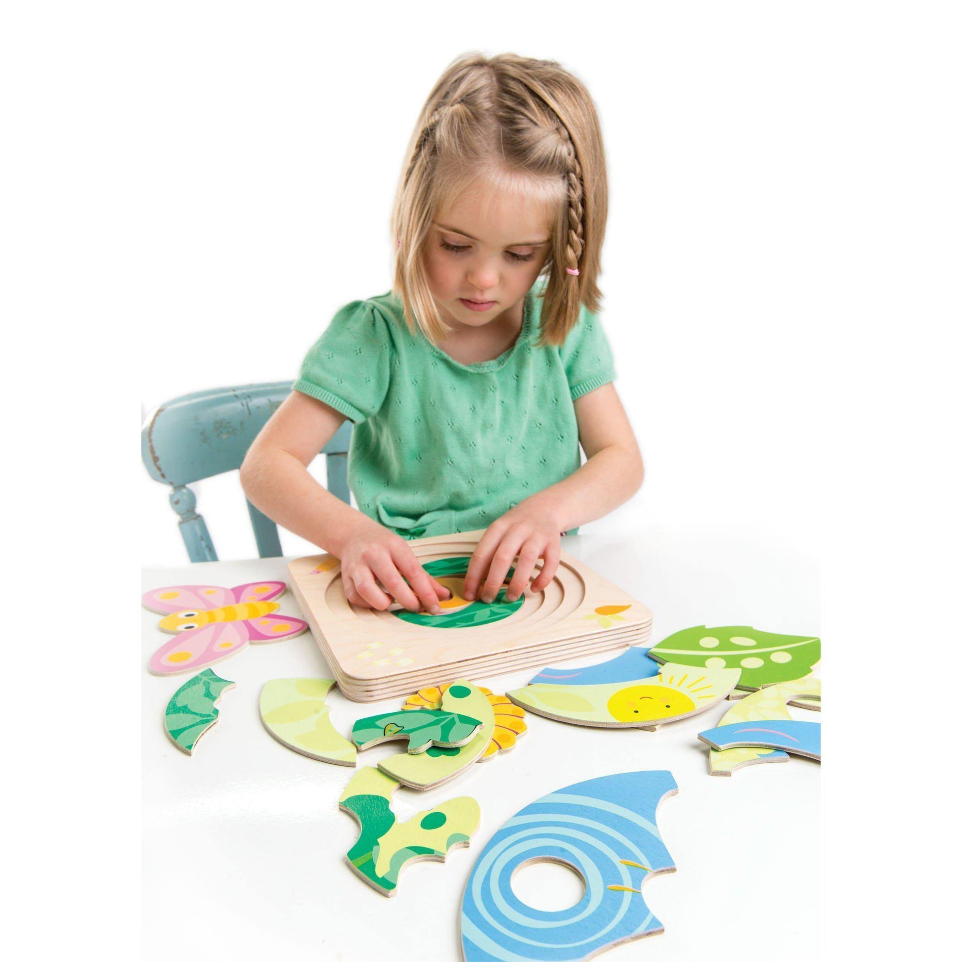 Oktató puzzle A pillangó fejlődése, prémium minőségű fából - Butterfly Life 4in1 - Tender Leaf Toys-Tender Leaf Toys-2-Játszma.ro - A maradandó élmények boltja