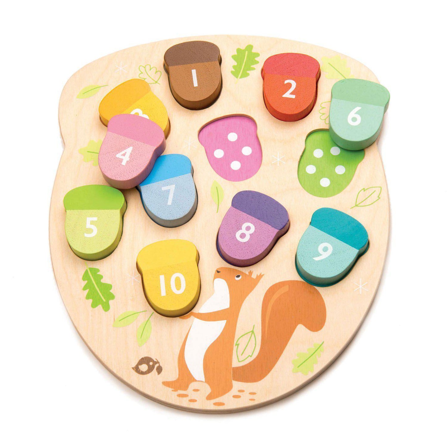 Oktató makkszámoló puzzle, prémium minőségű fából - How Many Acorns? - Tender Leaf Toys-Tender Leaf Toys-1-Játszma.ro - A maradandó élmények boltja