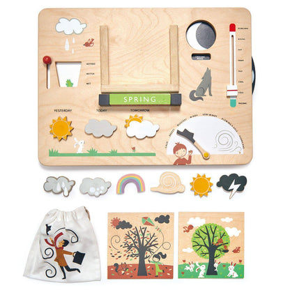 Oktató meteorológiai állomás, prémium minőségű fából - Weather Watch - 13 darab - Tender Leaf Toys-Tender Leaf Toys-2-Játszma.ro - A maradandó élmények boltja