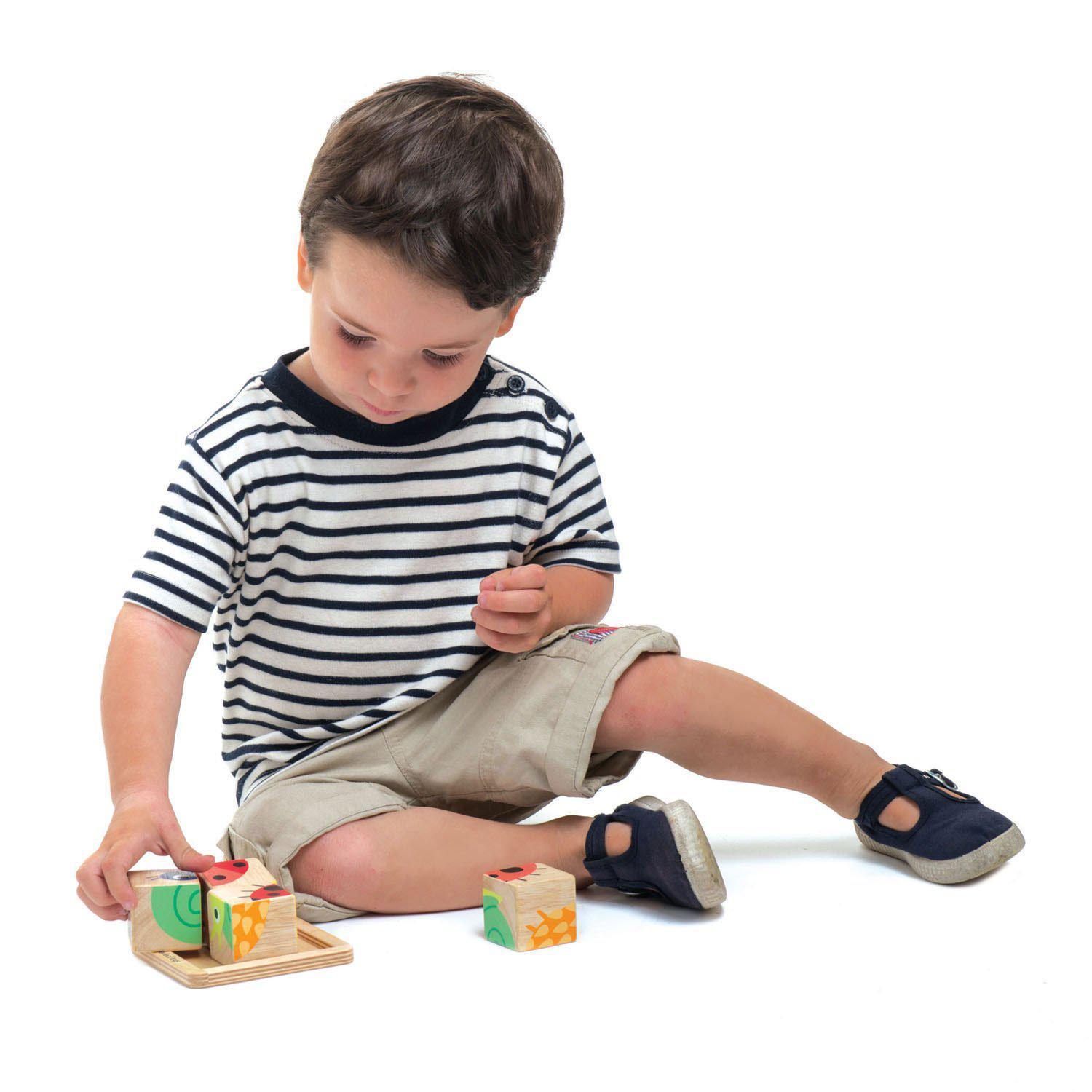 Oktató illusztrált kockák, prémium minőségű fából - Baby Blocks - 5 darab - Tender Leaf Toys-Tender Leaf Toys-4-Játszma.ro - A maradandó élmények boltja