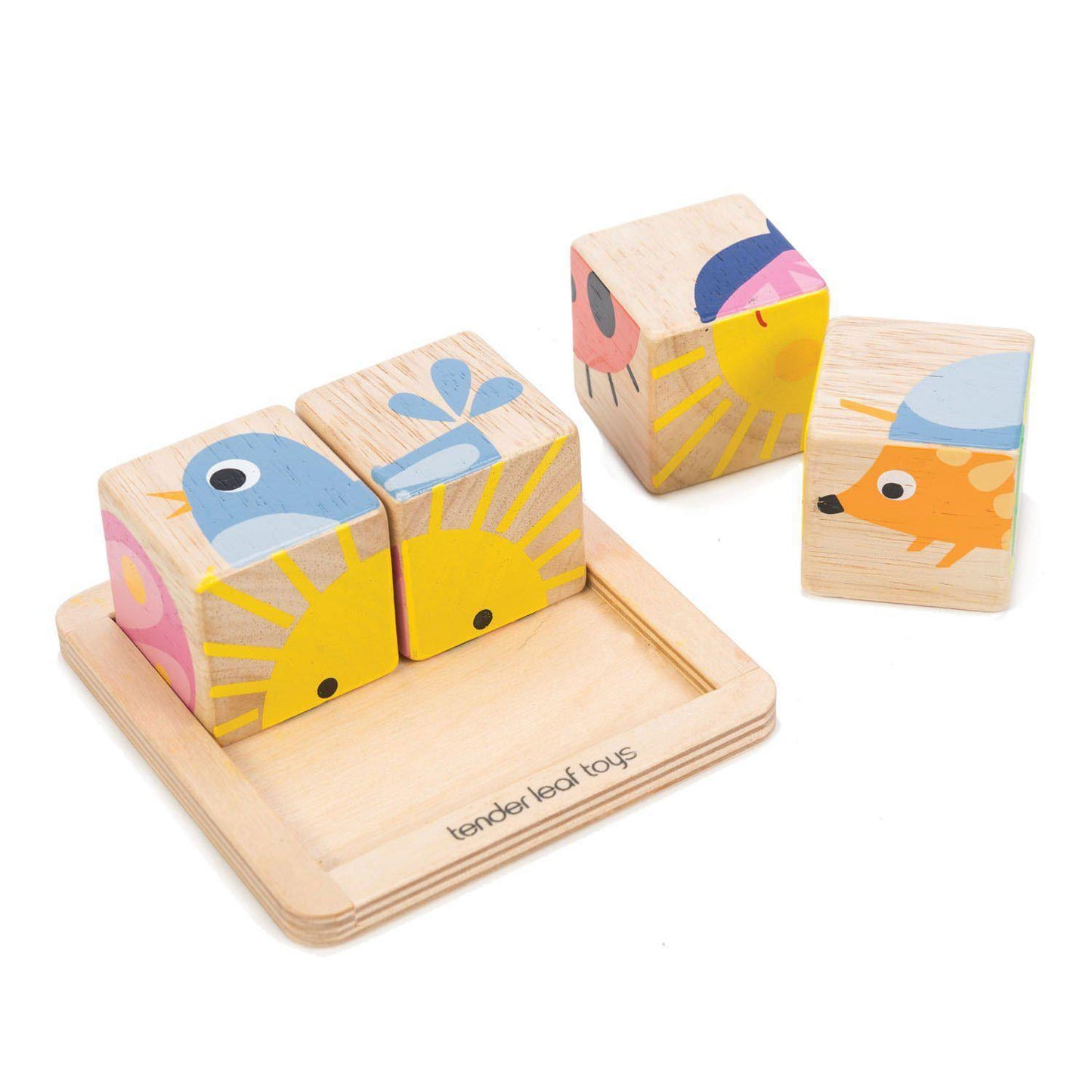 Oktató illusztrált kockák, prémium minőségű fából - Baby Blocks - 5 darab - Tender Leaf Toys-Tender Leaf Toys-5-Játszma.ro - A maradandó élmények boltja