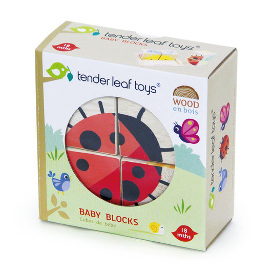 Oktató illusztrált kockák, prémium minőségű fából - Baby Blocks - 5 darab - Tender Leaf Toys-Tender Leaf Toys-1-Játszma.ro - A maradandó élmények boltja