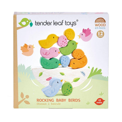 Madaras hinta, prémium minőségű fából - Rocking Baby Bird - 12 darab - Tender Leaf Toys-Tender Leaf Toys-1-Játszma.ro - A maradandó élmények boltja