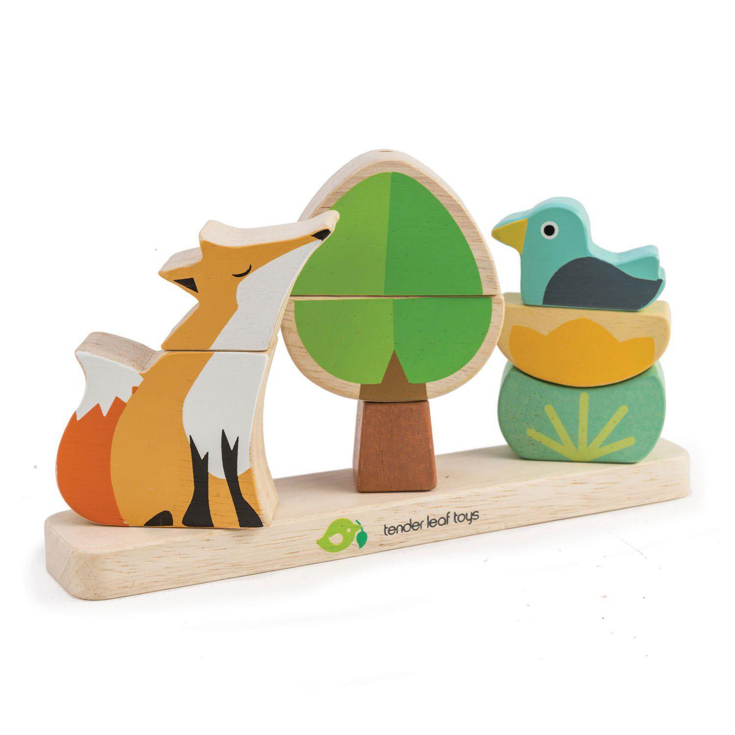 Erdei róka mágneses oktató puzzle, prémium minőségű fából - Foxy Magnetic Stacker - 8 darab - Tender Leaf Toys-Tender Leaf Toys-2-Játszma.ro - A maradandó élmények boltja