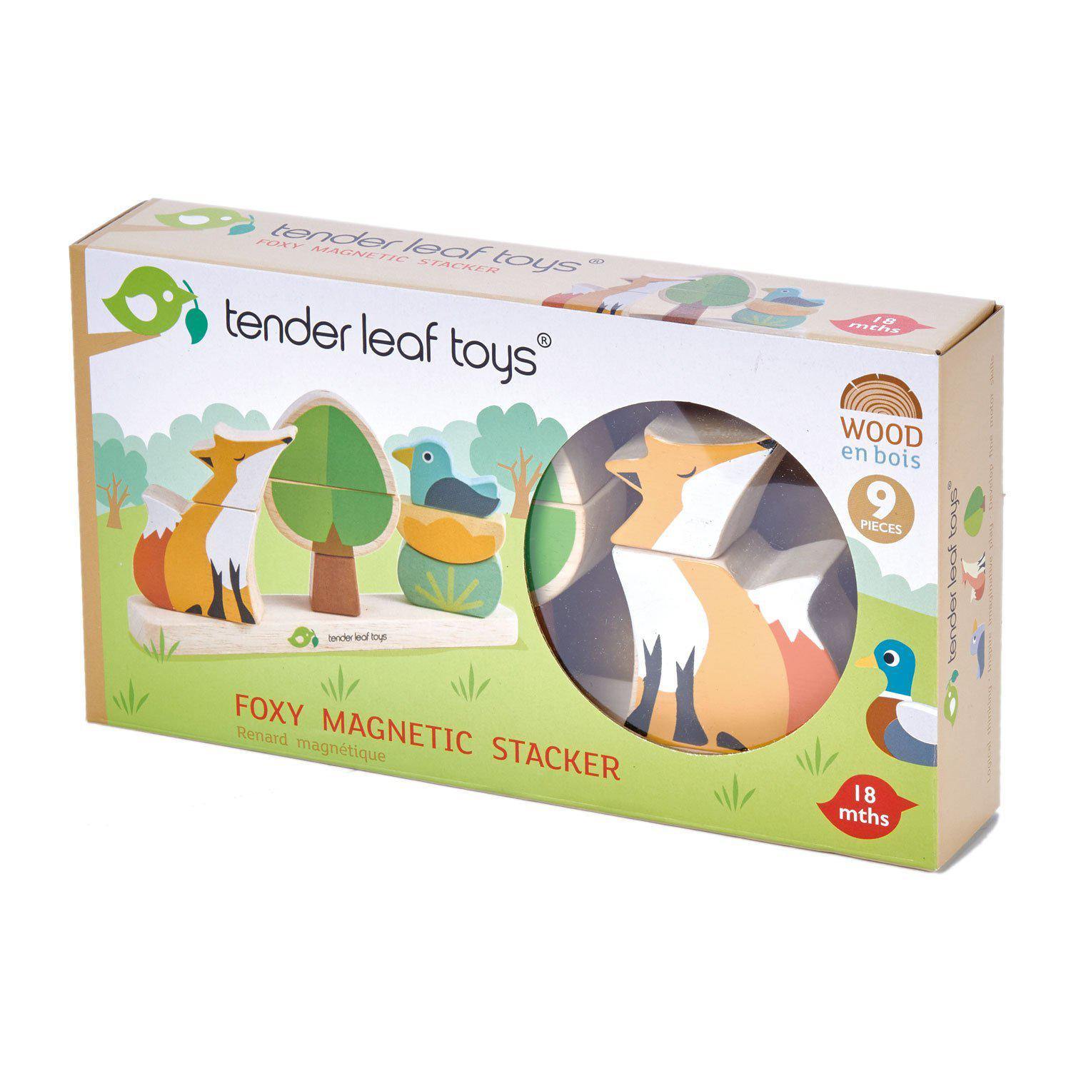 Erdei róka mágneses oktató puzzle, prémium minőségű fából - Foxy Magnetic Stacker - 8 darab - Tender Leaf Toys-Tender Leaf Toys-1-Játszma.ro - A maradandó élmények boltja