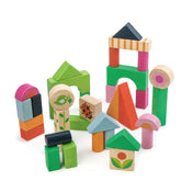 Háztartási illusztrált kockák, prémium minőségű fából - Courtyard Blocks - 35 darab - Tender Leaf Toys-Tender Leaf Toys-2-Játszma.ro - A maradandó élmények boltja