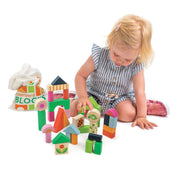 Háztartási illusztrált kockák, prémium minőségű fából - Courtyard Blocks - 35 darab - Tender Leaf Toys-Tender Leaf Toys-4-Játszma.ro - A maradandó élmények boltja