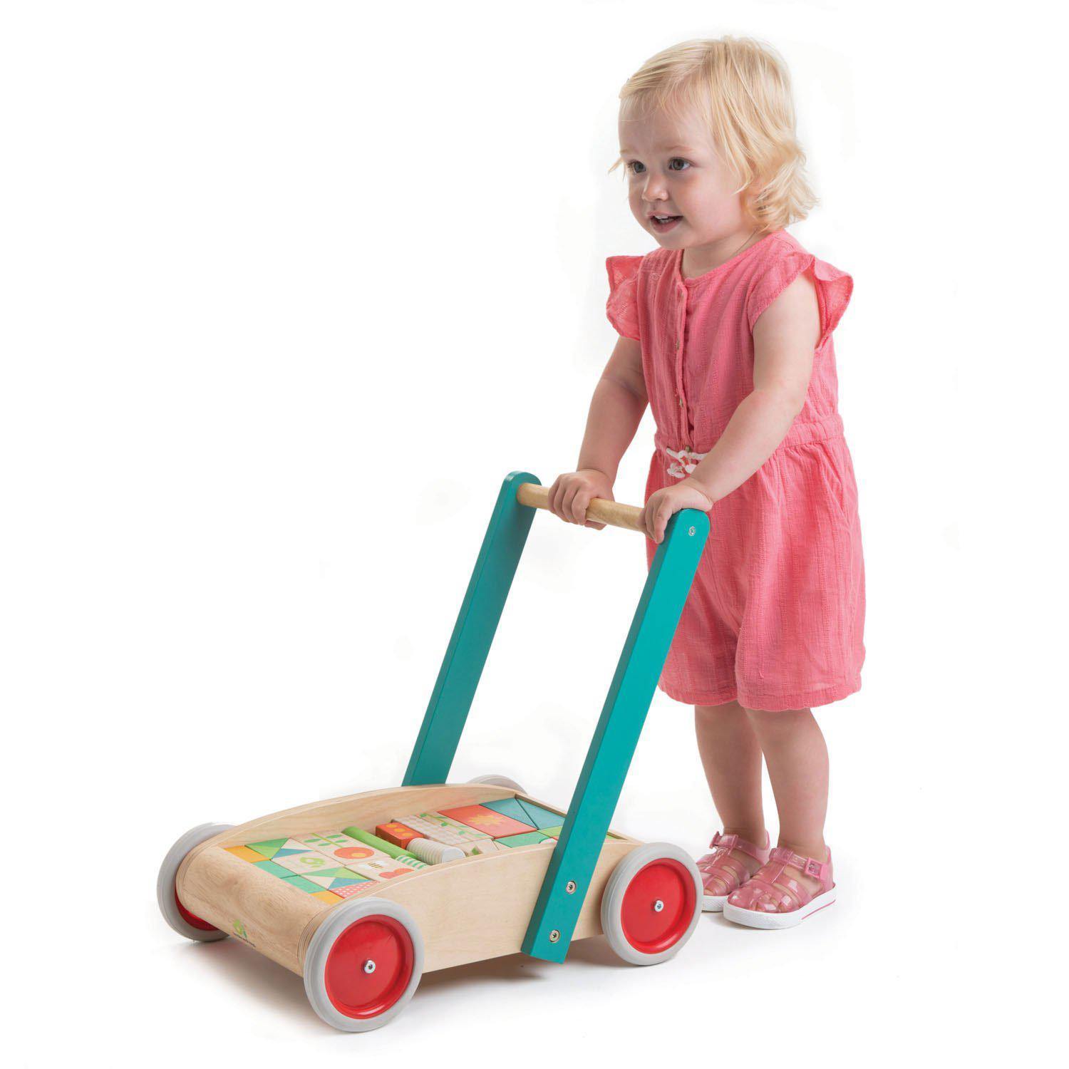 Járóka kockákkal, prémium minőségű fából - Baby Block Walker - 29 darab - Tender Leaf Toys-Tender Leaf Toys-7-Játszma.ro - A maradandó élmények boltja