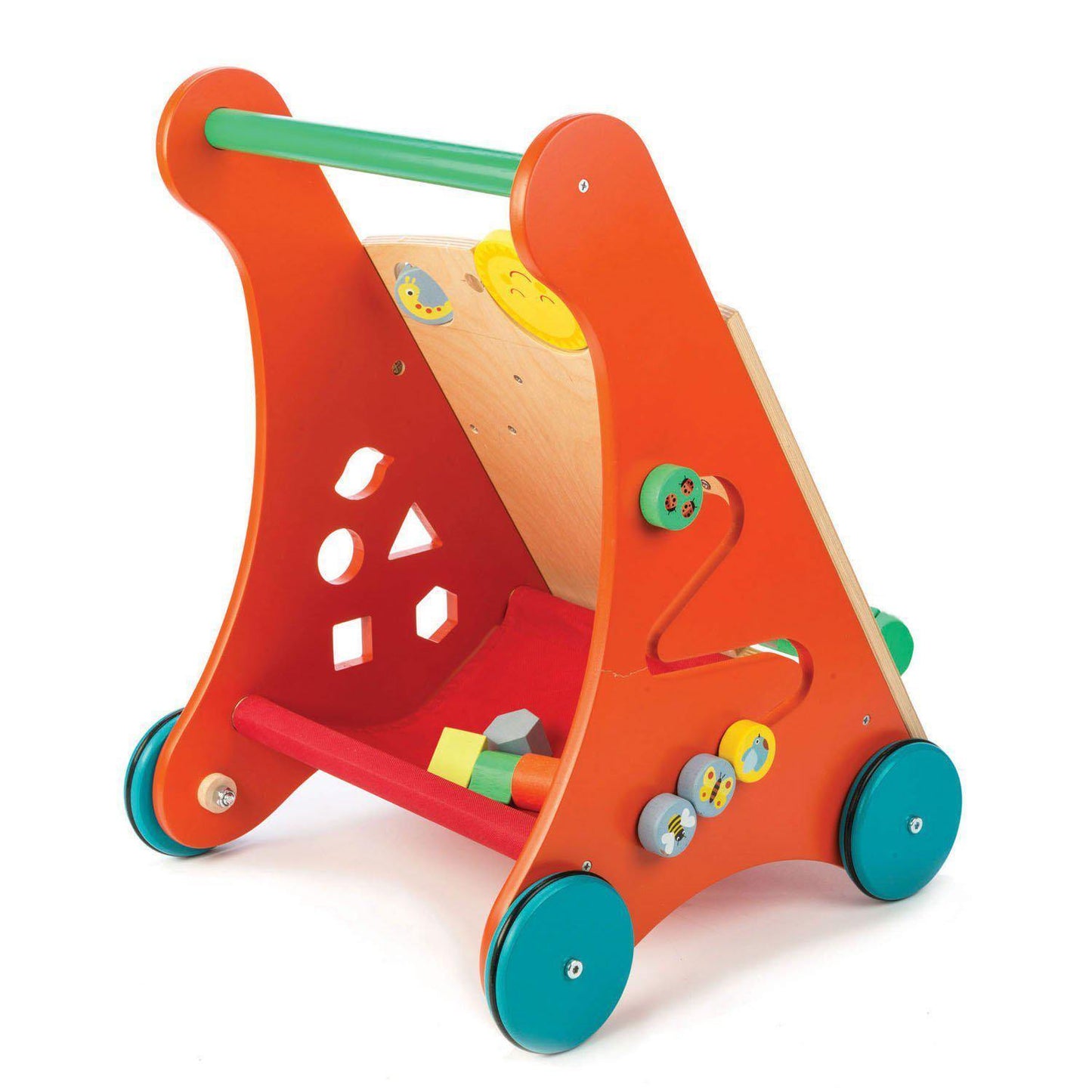 Járóka kerti tevékenységekkel, prémium minőségű fából - Baby Block Walker - 10 tevékenységek - Tender Leaf Toys-Tender Leaf Toys-3-Játszma.ro - A maradandó élmények boltja