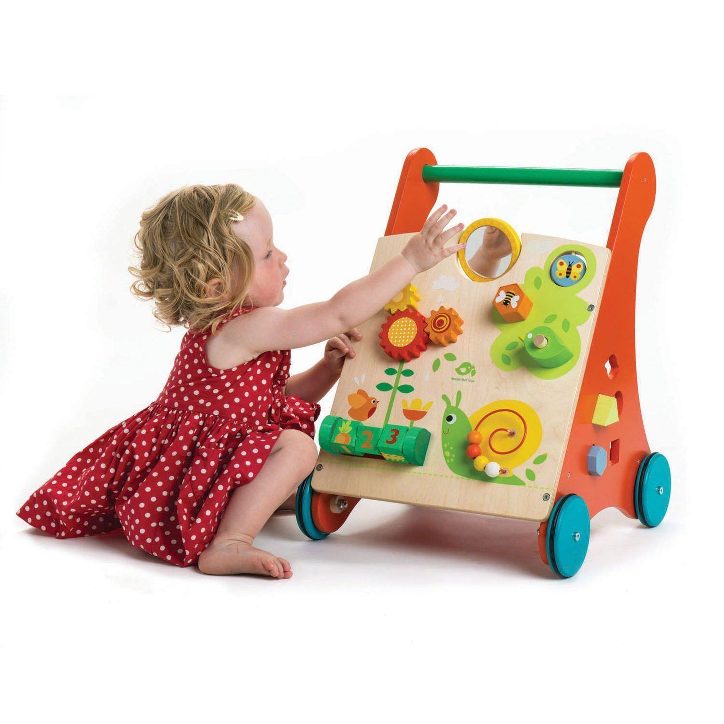 Járóka kerti tevékenységekkel, prémium minőségű fából - Baby Block Walker - 10 tevékenységek - Tender Leaf Toys-Tender Leaf Toys-4-Játszma.ro - A maradandó élmények boltja