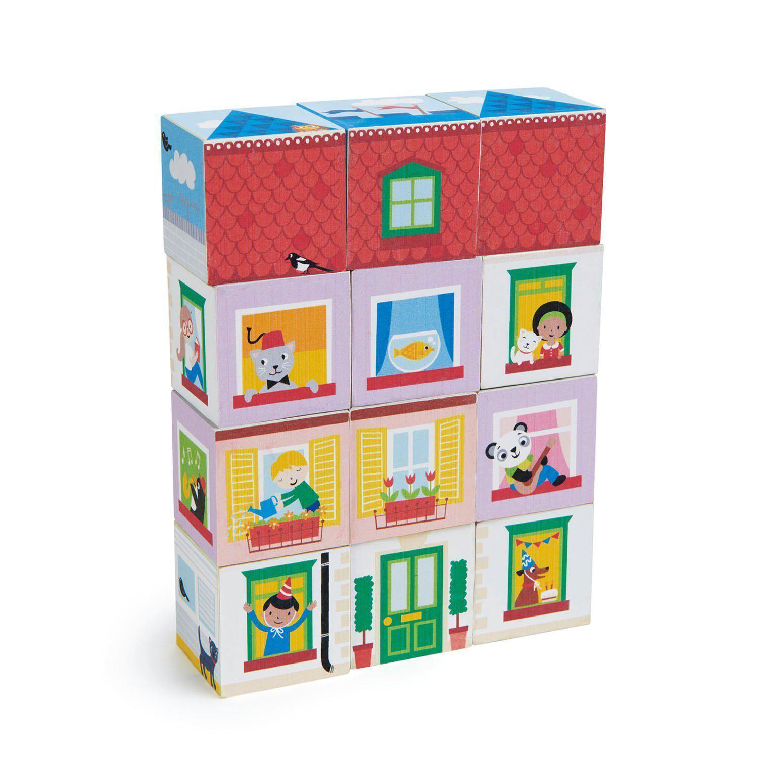 Álomház kockák, prémium minőségű fából - Dream House Blocks - 12 darab - Tender Leaf Toys-Tender Leaf Toys-2-Játszma.ro - A maradandó élmények boltja