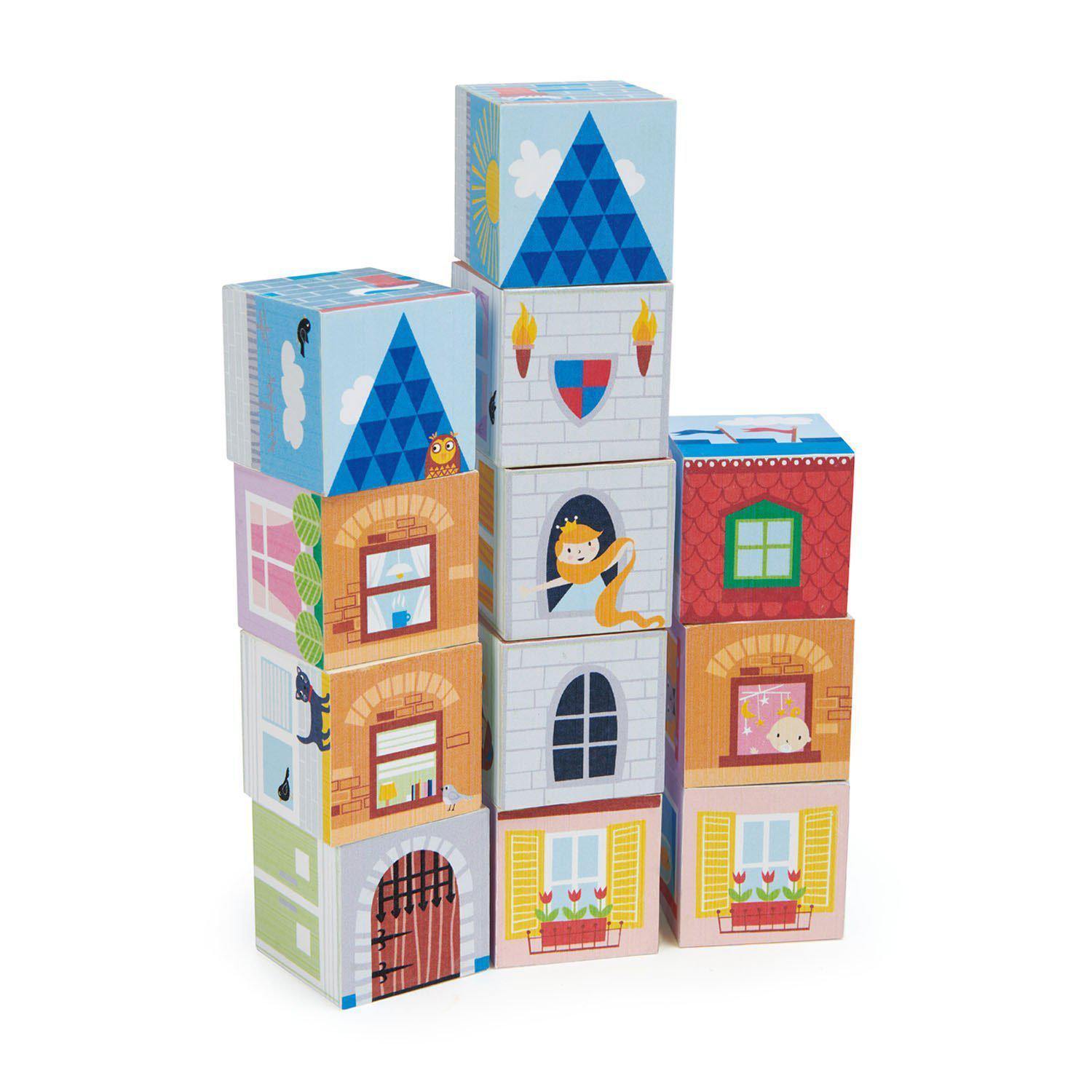 Álomház kockák, prémium minőségű fából - Dream House Blocks - 12 darab - Tender Leaf Toys-Tender Leaf Toys-3-Játszma.ro - A maradandó élmények boltja