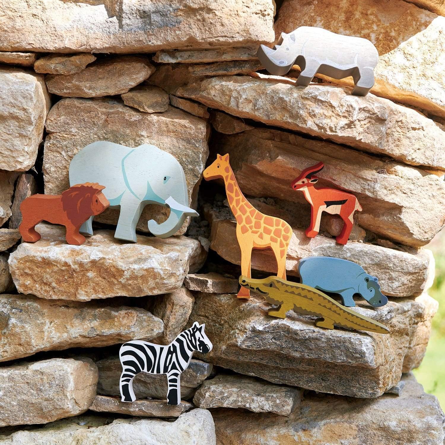 Szafari kollekció, prémium minőségű fából - Safari Collection - 8 darab - Tender Leaf Toys-Tender Leaf Toys-2-Játszma.ro - A maradandó élmények boltja