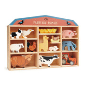 Háziállatok, din lemn premum - Farmyard set - 13 darab - Tender Leaf Toys-Tender Leaf Toys-3-Játszma.ro - A maradandó élmények boltja