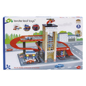 Blue Bird szervíz, prémium minőségű fából - Blue Bird Service Station - 5 darab - Tender Leaf Toys-Tender Leaf Toys-1-Játszma.ro - A maradandó élmények boltja