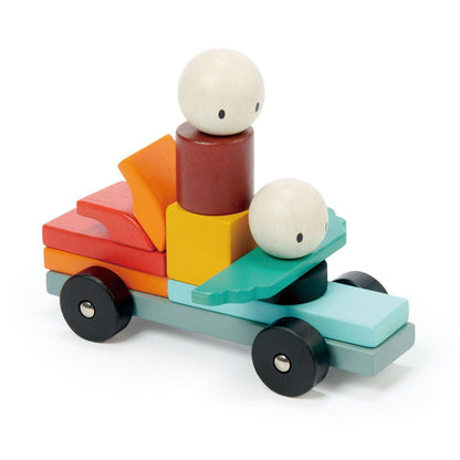 Racing Magblocks mágneses építő játék, prémium minőségű fából - Racing Magblocs - 14 darab -Tender Leaf Toys-Tender Leaf Toys-4-Játszma.ro - A maradandó élmények boltja
